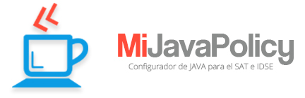 MiJavaPolicy software configurador de java para acceso a SAT e IDSE IMSS